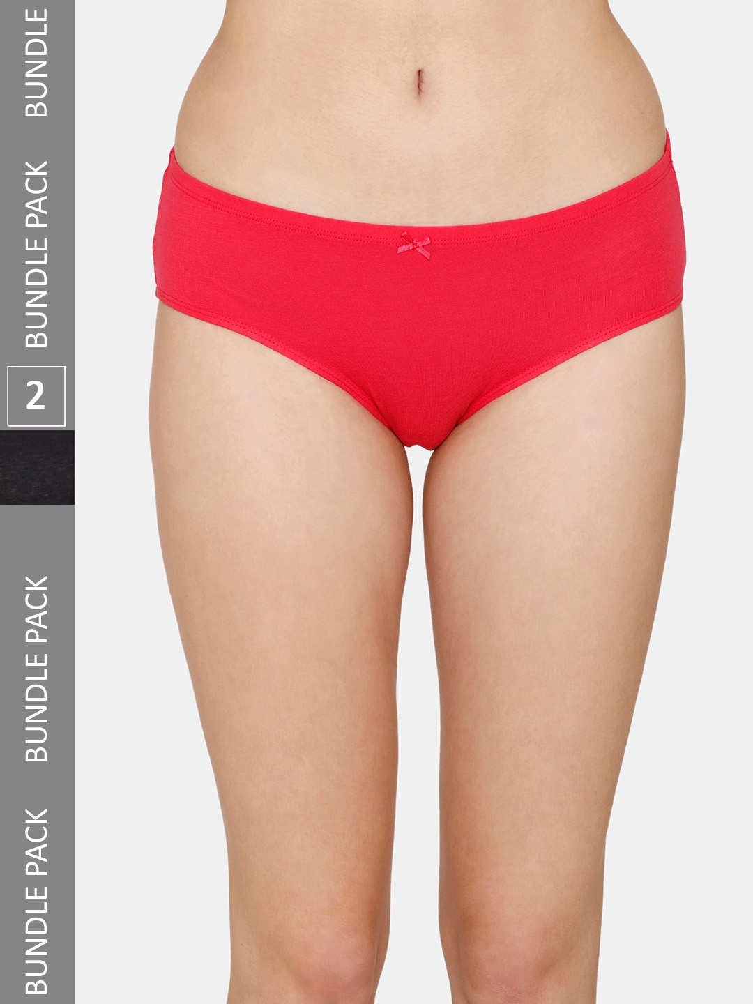 

Zivame Women Pack Of 2 Hipster Briefs ZI2427FASHHPINK, Red