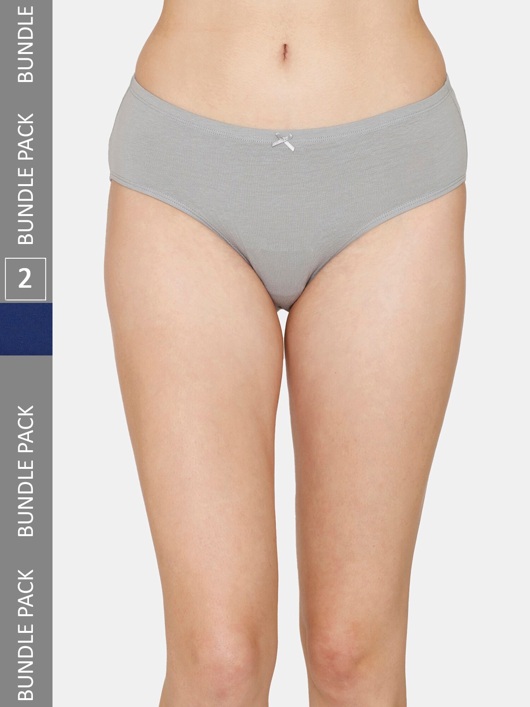 

Zivame Women Pack Of 2 Low-Rise Hipster Briefs, Blue