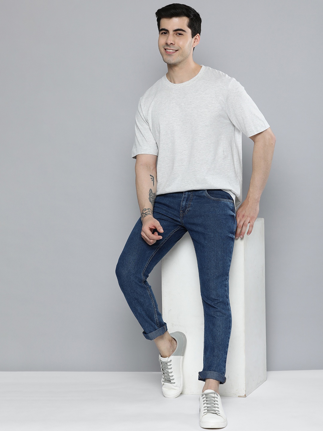 

Mast & Harbour Men Skinny Fit Stretchable Jeans, Blue