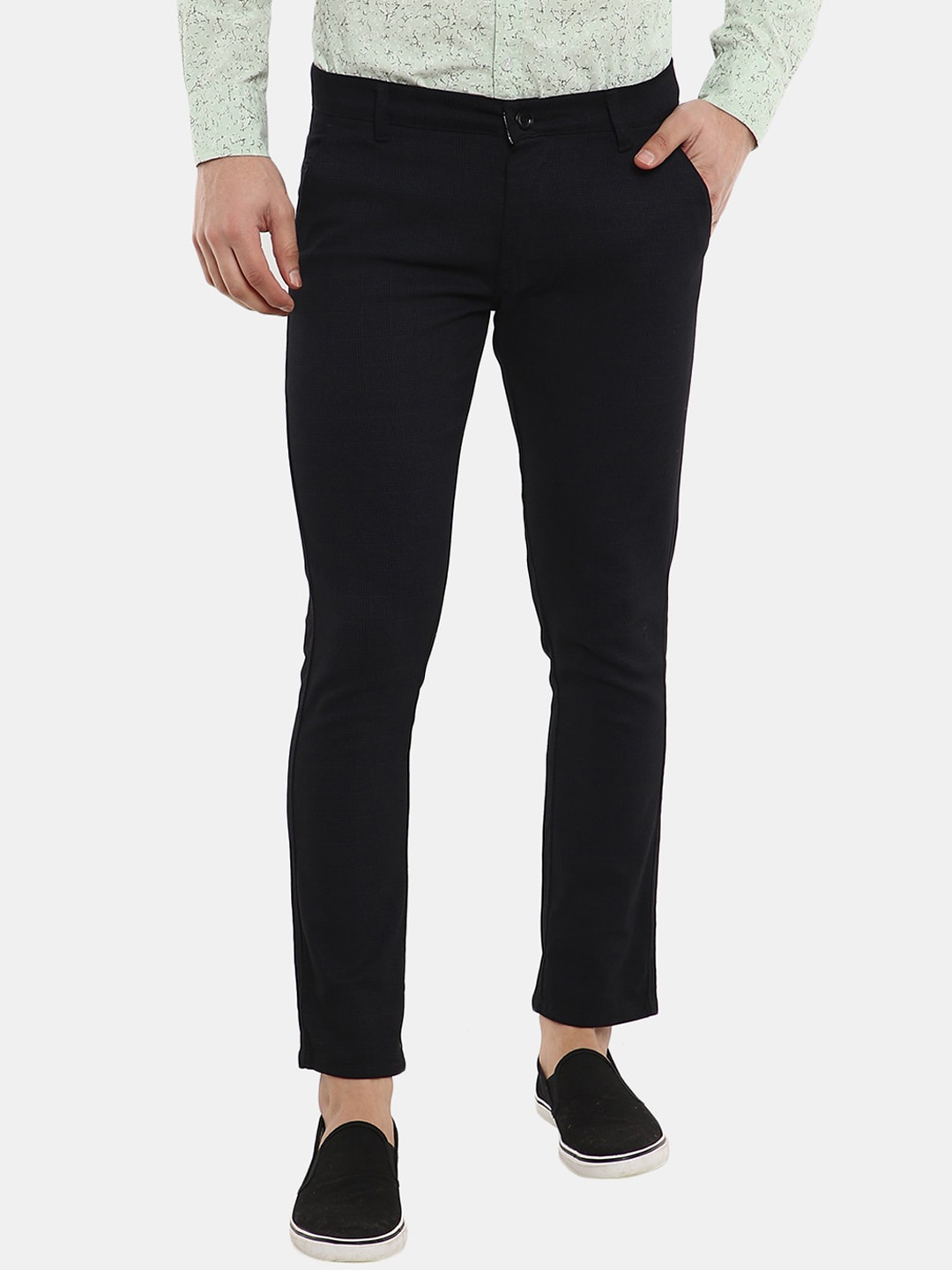 

V-Mart Men Solid Classic Trousers, Black