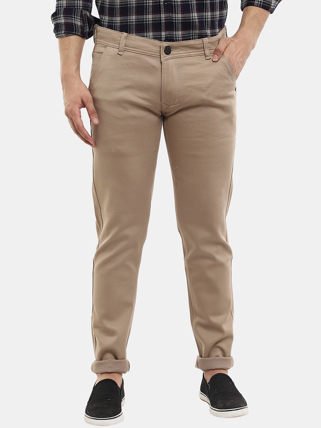 

V-Mart Men Classic Slim Fit Chinos Trouser, Beige