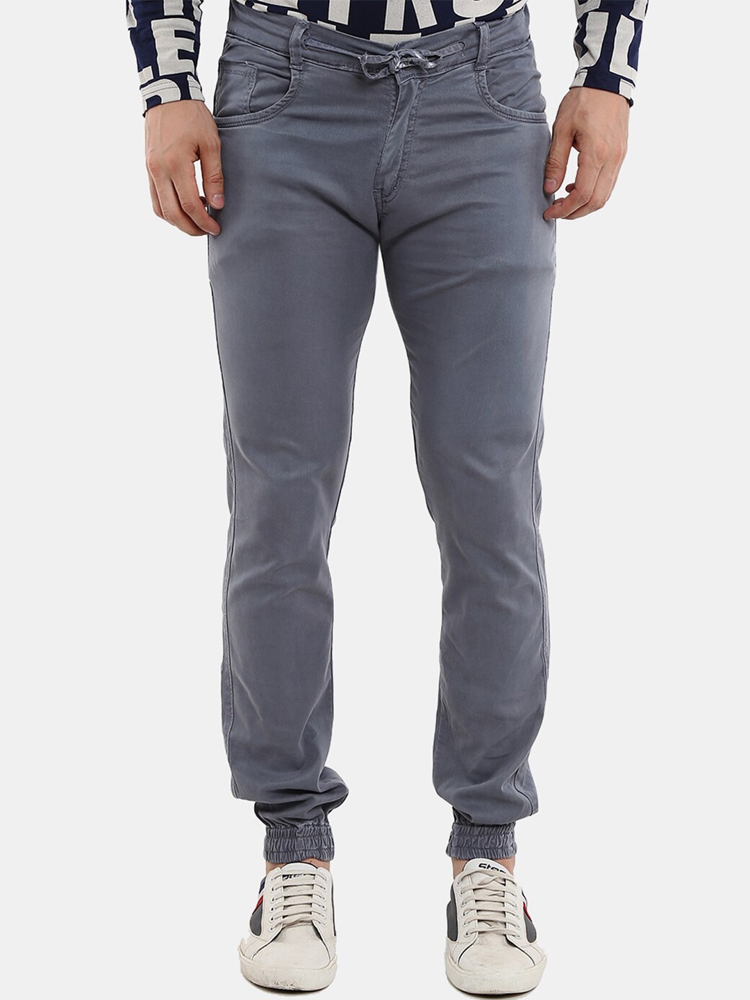 

V-Mart Men Classic Cotton Slim Fit Chinos, Grey