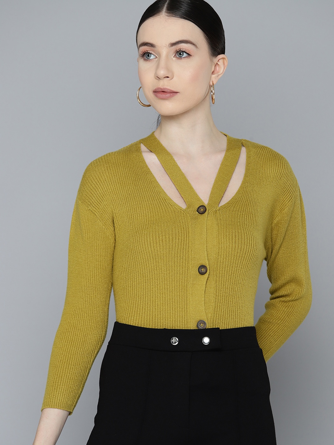 

Chemistry Cut-Out Top, Khaki