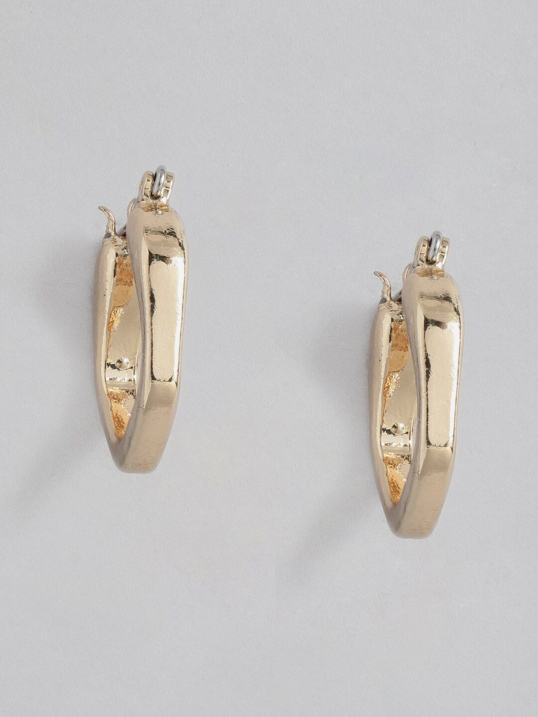 

DressBerry Hexagonal-Shaped Hoop Earrings, Gold