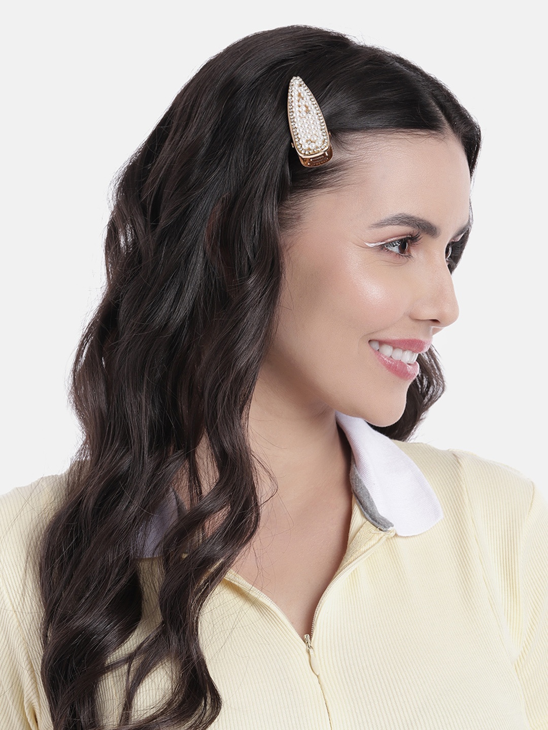 

DressBerry Women Set of 2 Embellished Alligator Clips, Gold
