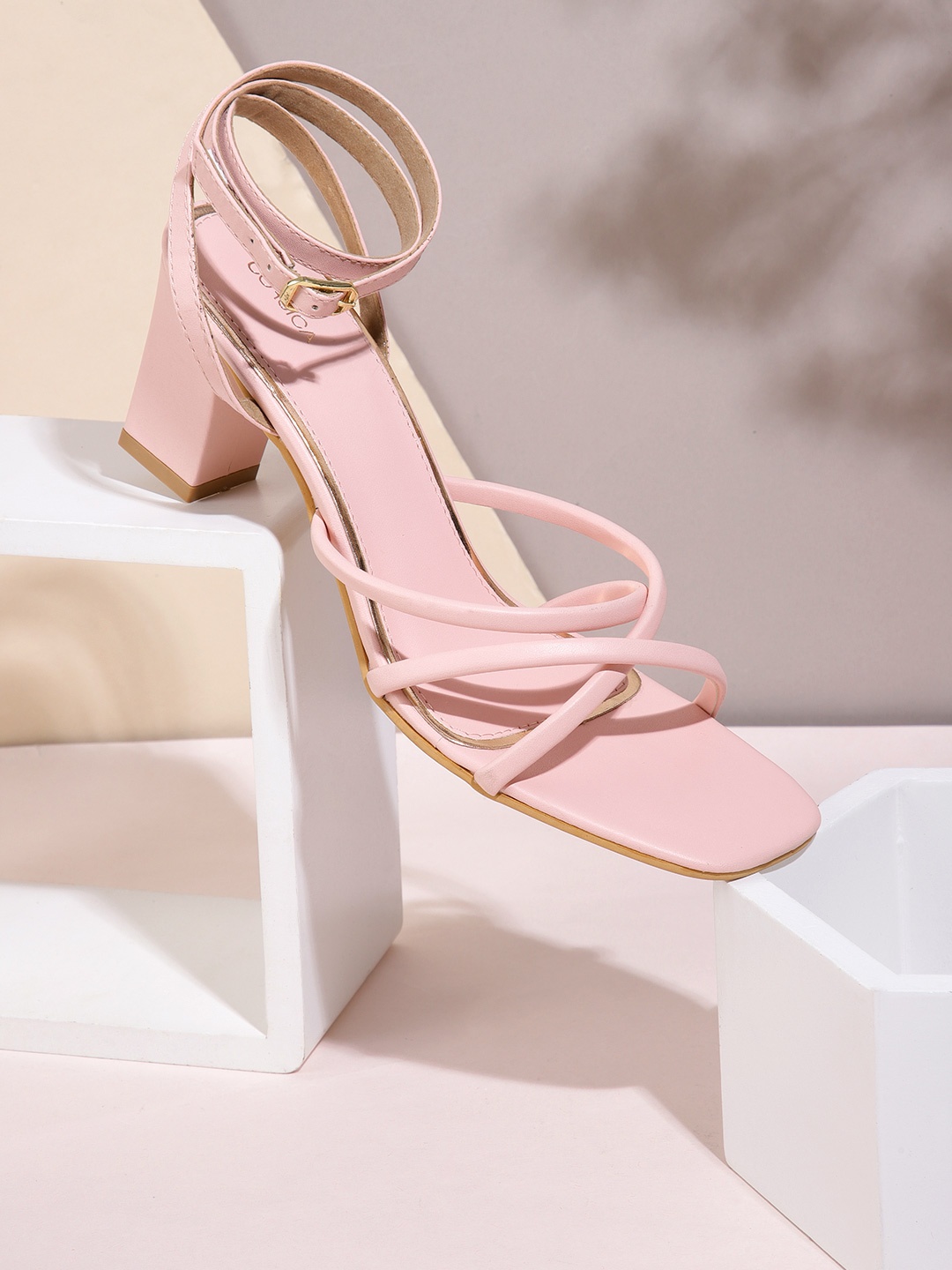 

CORSICA Strappy Block Heels, Pink