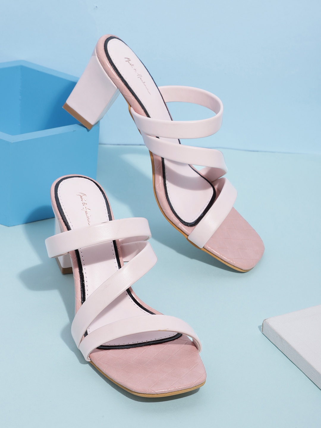 

Mast & Harbour Strappy Block Heels, Pink