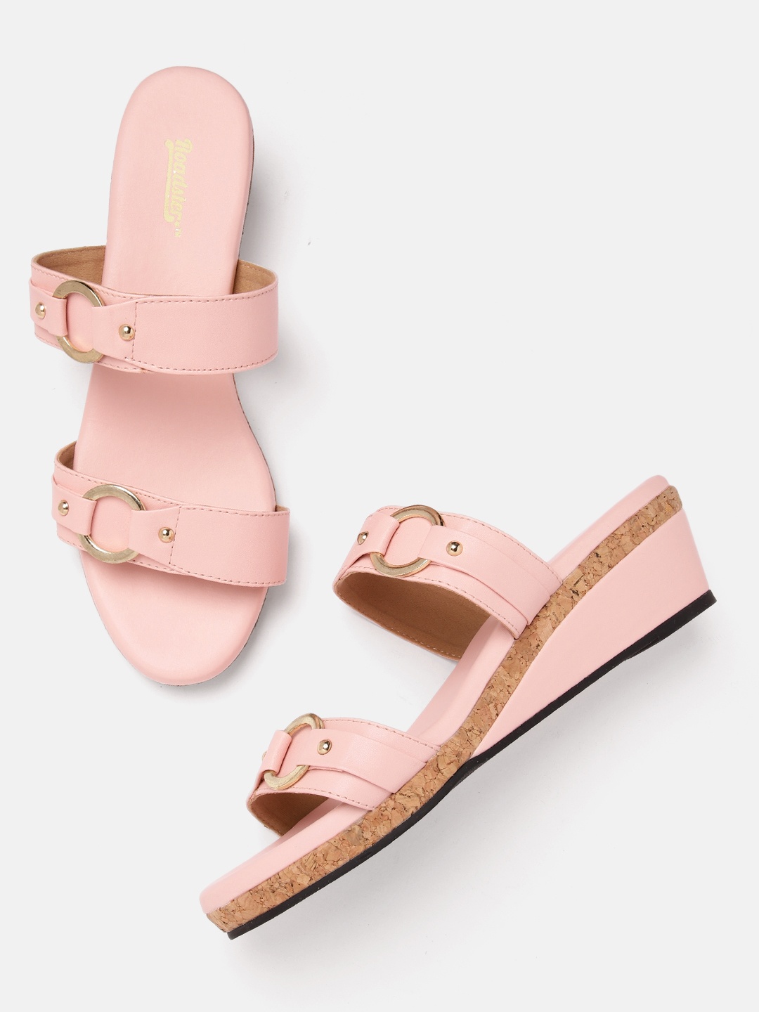 

The Roadster Lifestyle Co. Buckle Detail Wedges, Pink