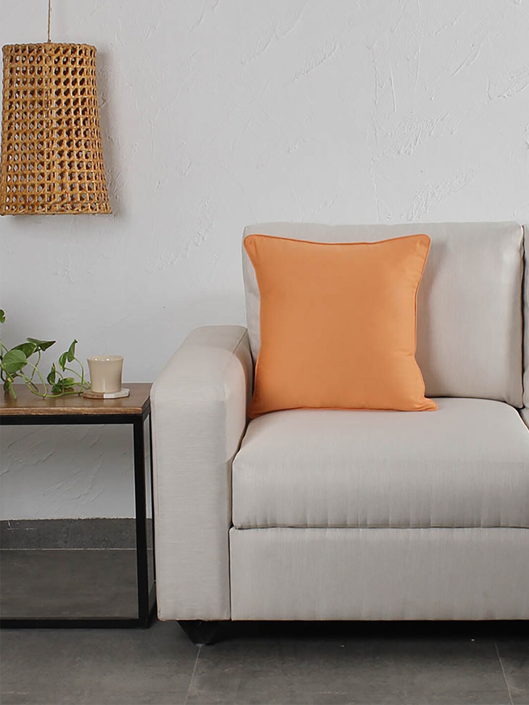 

House This Rangrag Orange Cotton Cushion Covers