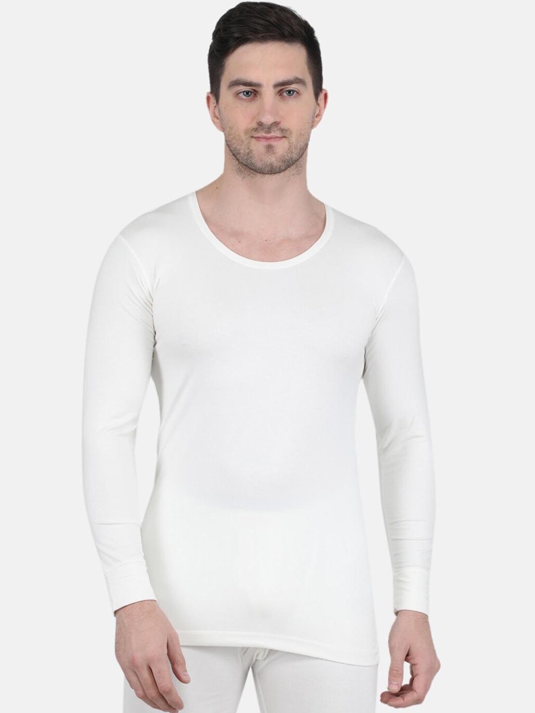 

Monte Carlo Men Cotton Thermal Top, Off white