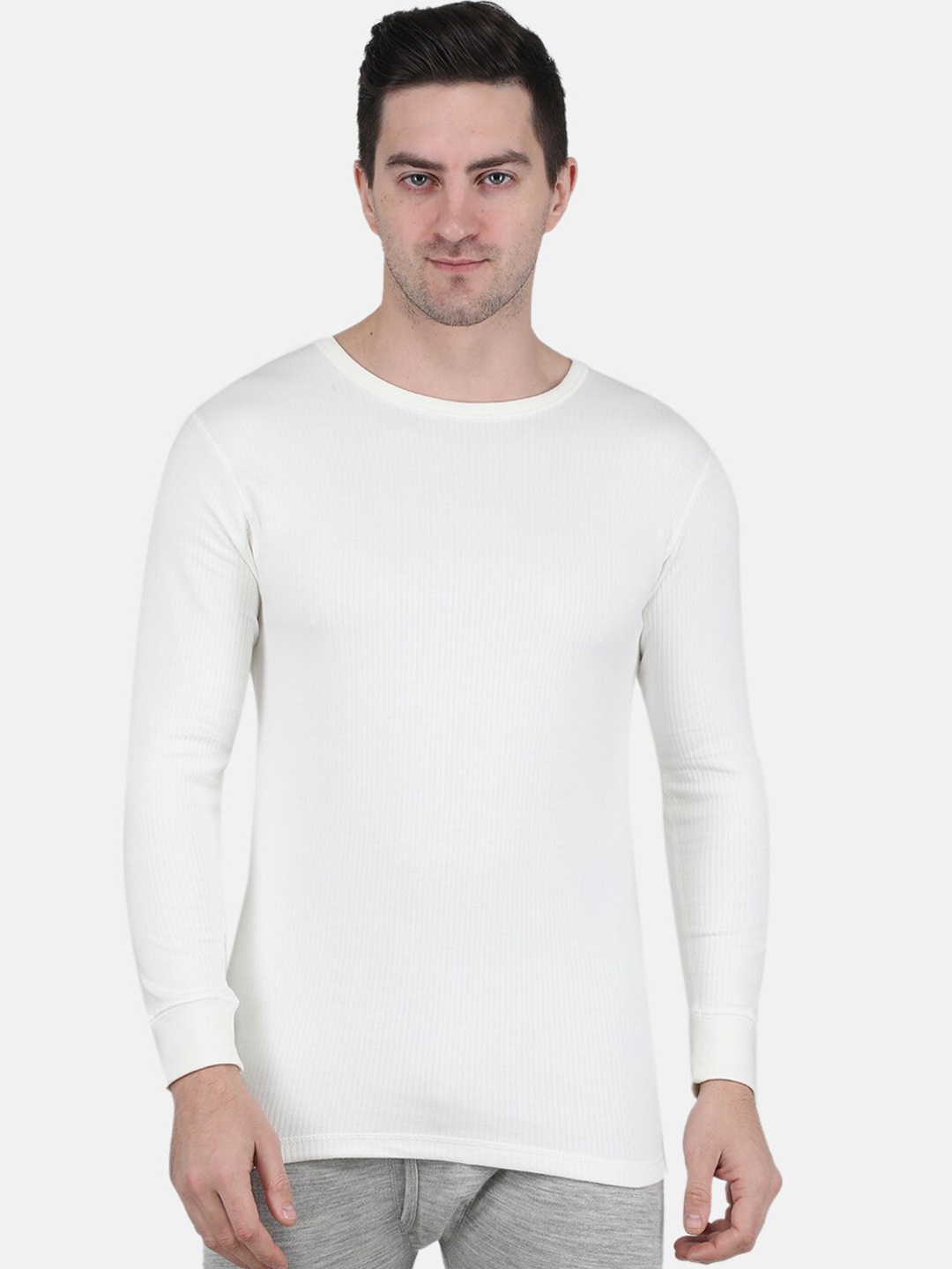 

Monte Carlo Men Cotton Thermal Tops, Off white