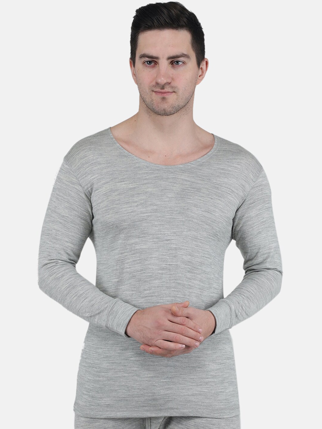 

Monte Carlo Men Woolen Thermal Top, Grey
