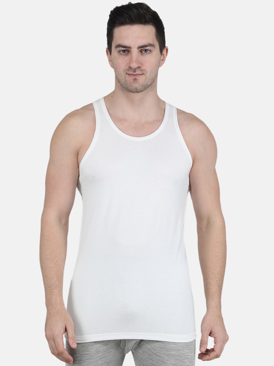 

Monte Carlo Men Cotton Thermal Vest, Off white
