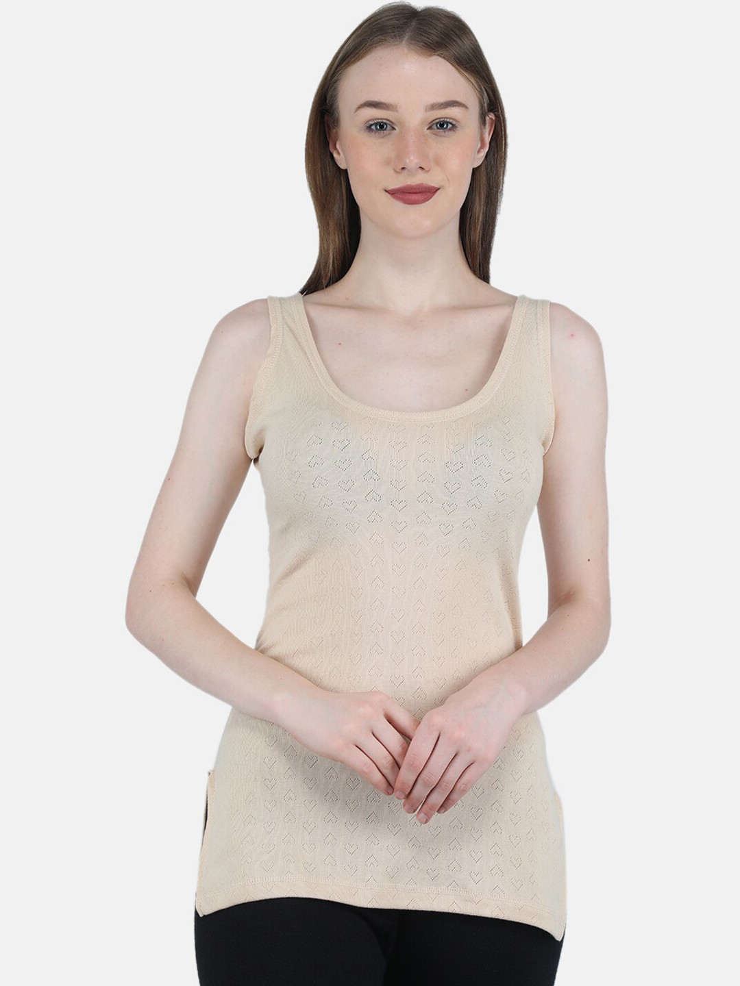 

Monte Carlo Women Cotton Thermal Tops, Beige