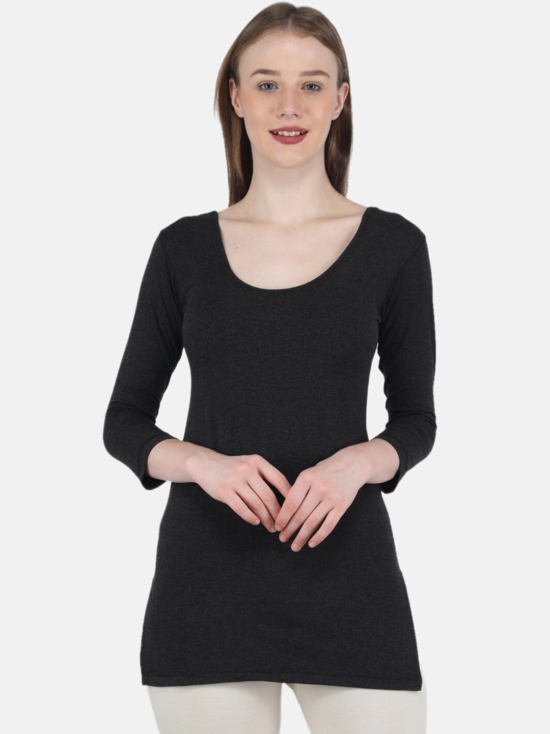 

Monte Carlo Women Cotton Thermal Tops, Grey