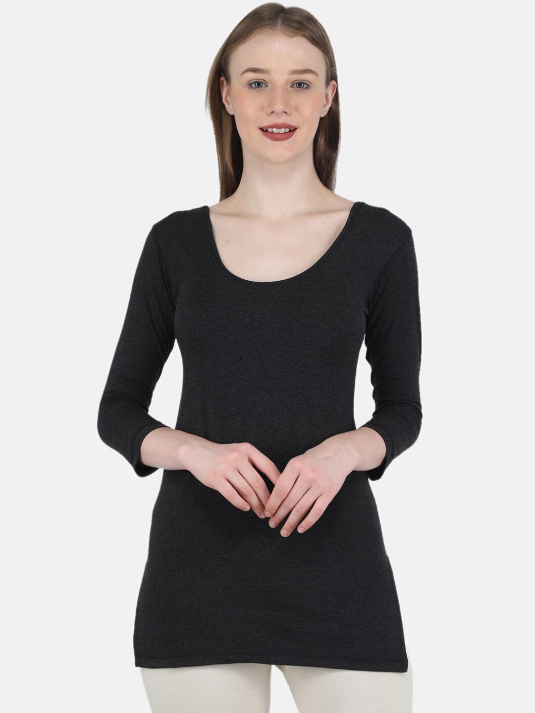 

Monte Carlo Women Cotton Thermal Tops, Grey