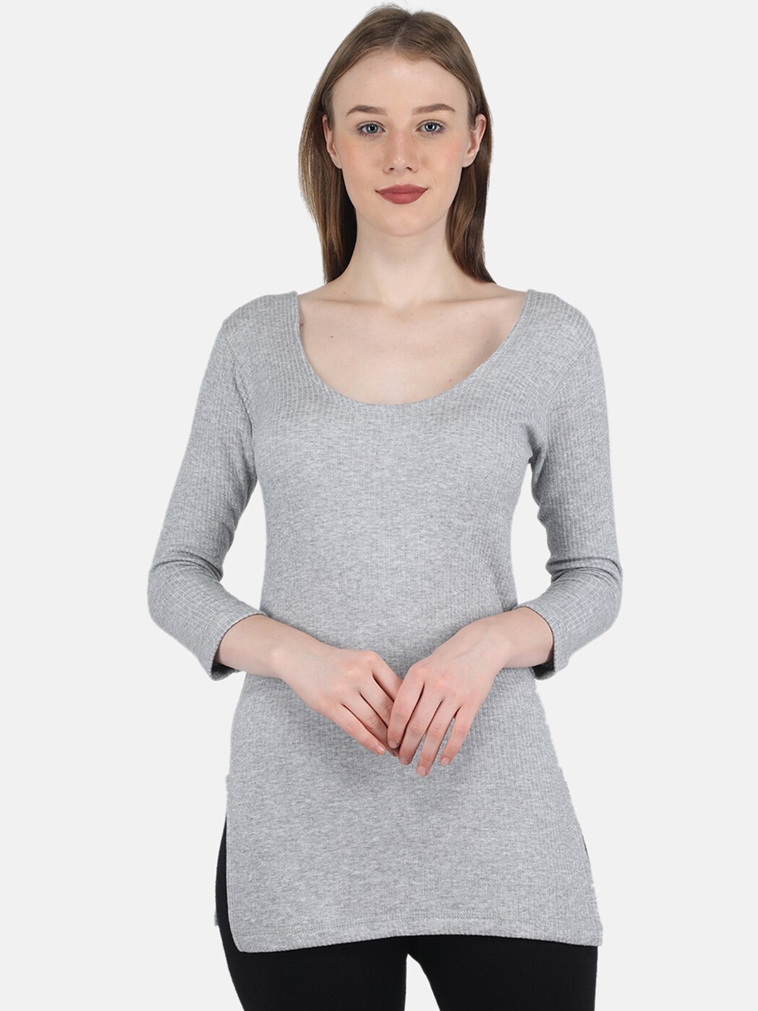 

Monte Carlo Women Cotton Thermal Vest, Grey