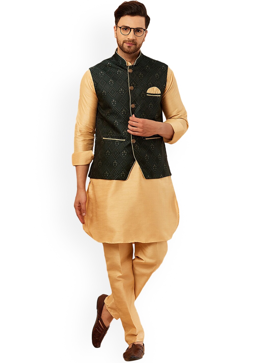 

Armaan Ethnic Men Kurta with Trousers, Gold