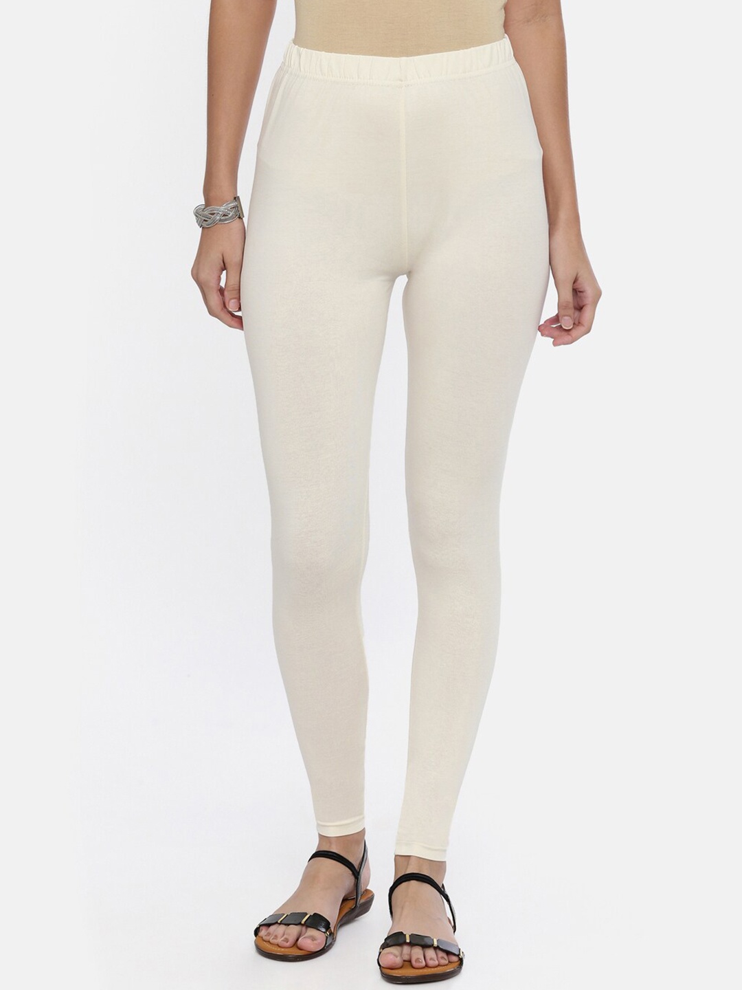 

Souchii Slim Fit Ankle-Length Leggings, Cream