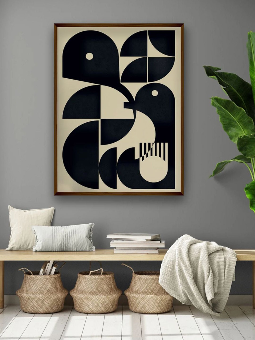 

The Art House Black Abstract Painted Framed Wall Art