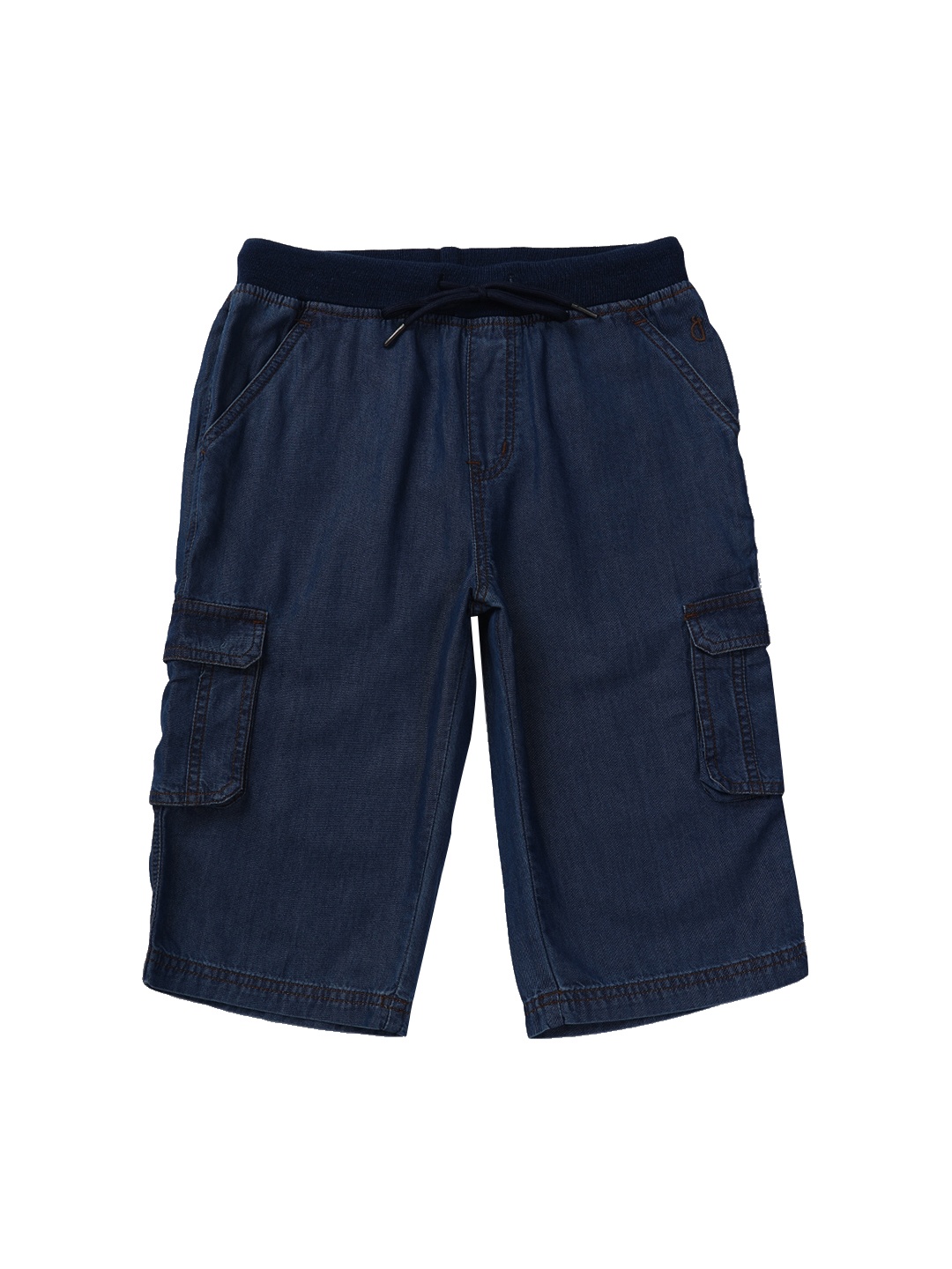 

Gini and Jony Boys Cotton Denim Cargo Shorts, Navy blue