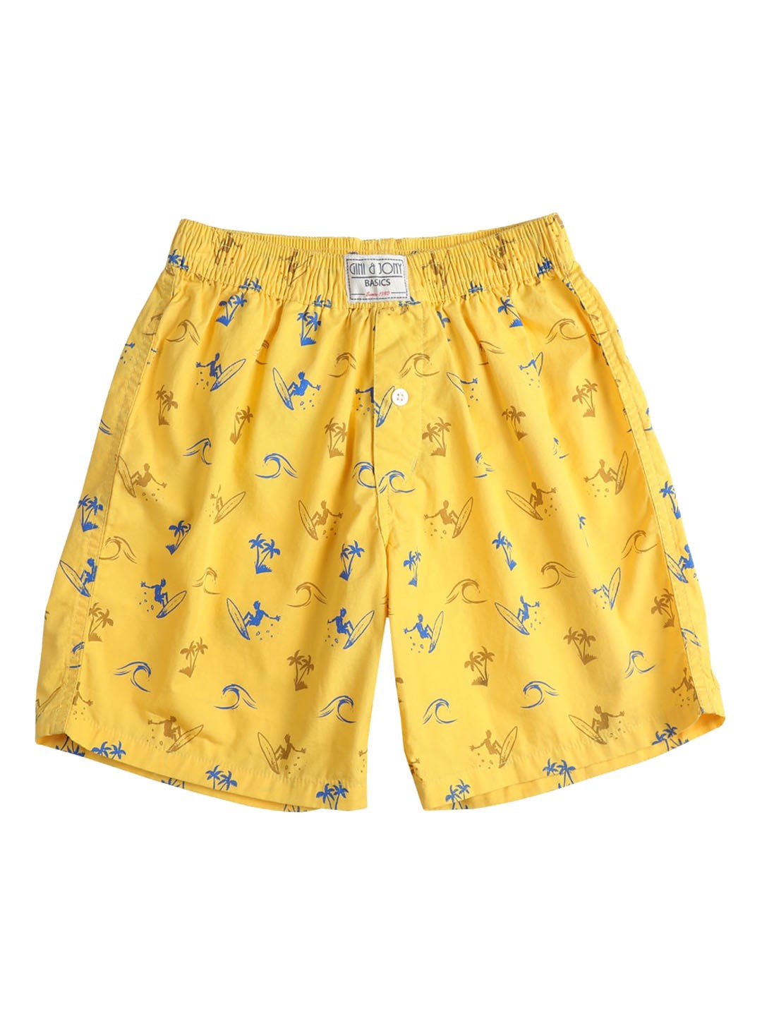 

Gini and Jony Boys Conversational Printed Shorts, Yellow