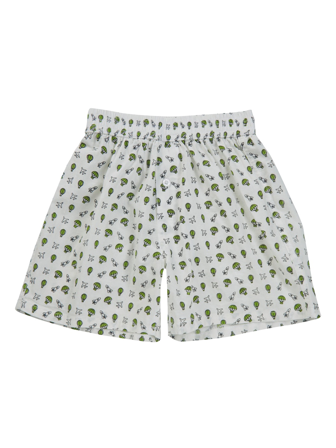 

Gini and Jony Boys Floral Printed Shorts, White