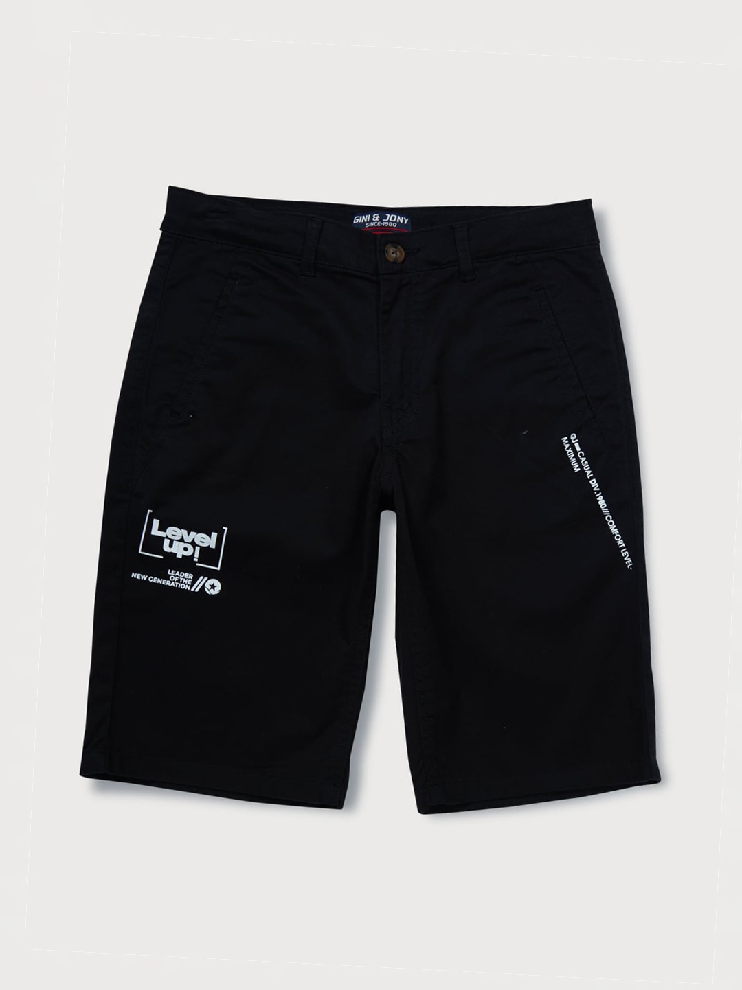 

Gini and Jony Boys Cotton Shorts, Black