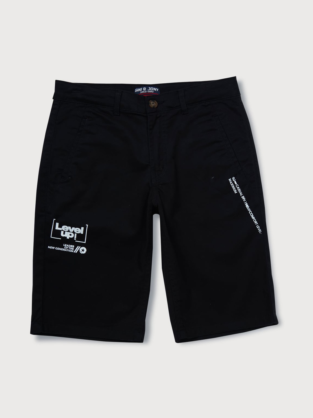 

Gini and Jony Boys Cotton Shorts, Black
