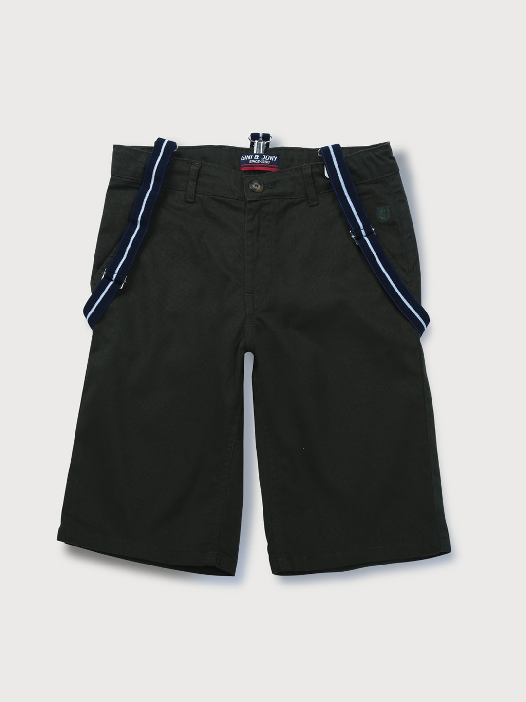 

Gini and Jony Boys Cotton Shorts, Olive