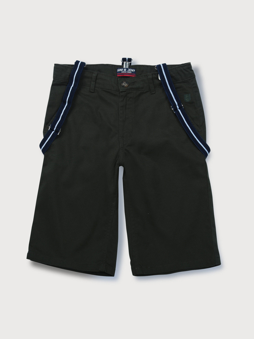 

Gini and Jony Boys Cotton Shorts, Olive