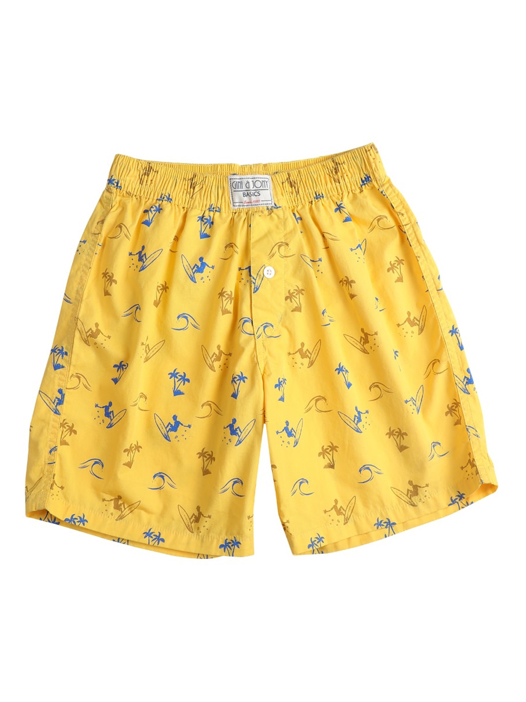 

Gini and Jony Boys Printed Shorts, Yellow