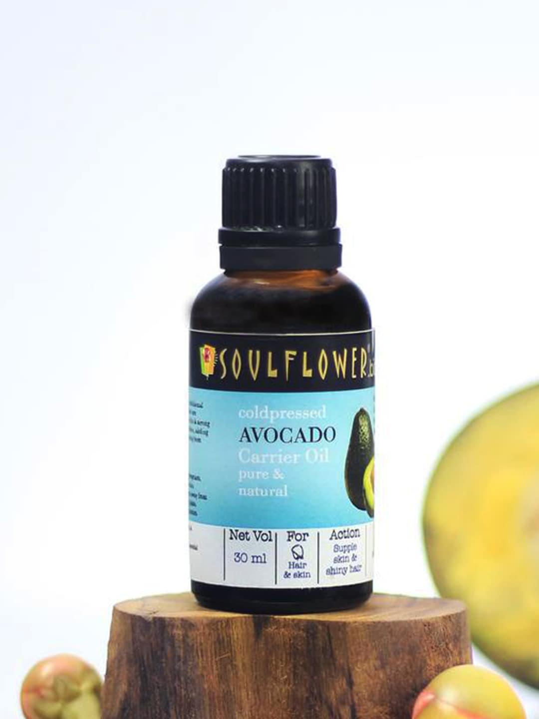 

Soulflower Sustainable Set of 2 Coldpressed Avocado Carrier Oils 30 ml, Blue