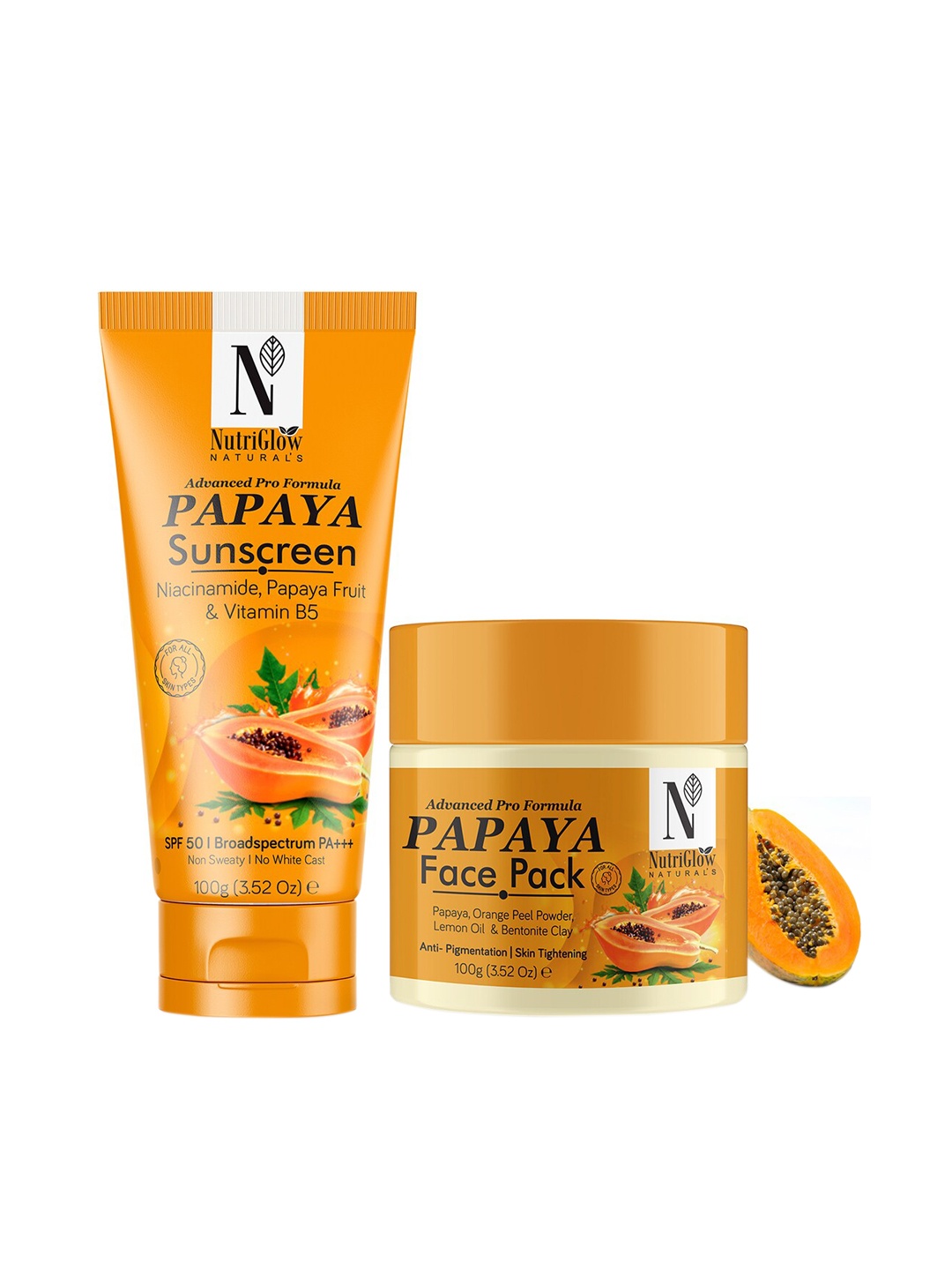 

NutriGlow Naturals Advanced Pro Formula Papaya Skin Care Gift Set, Yellow
