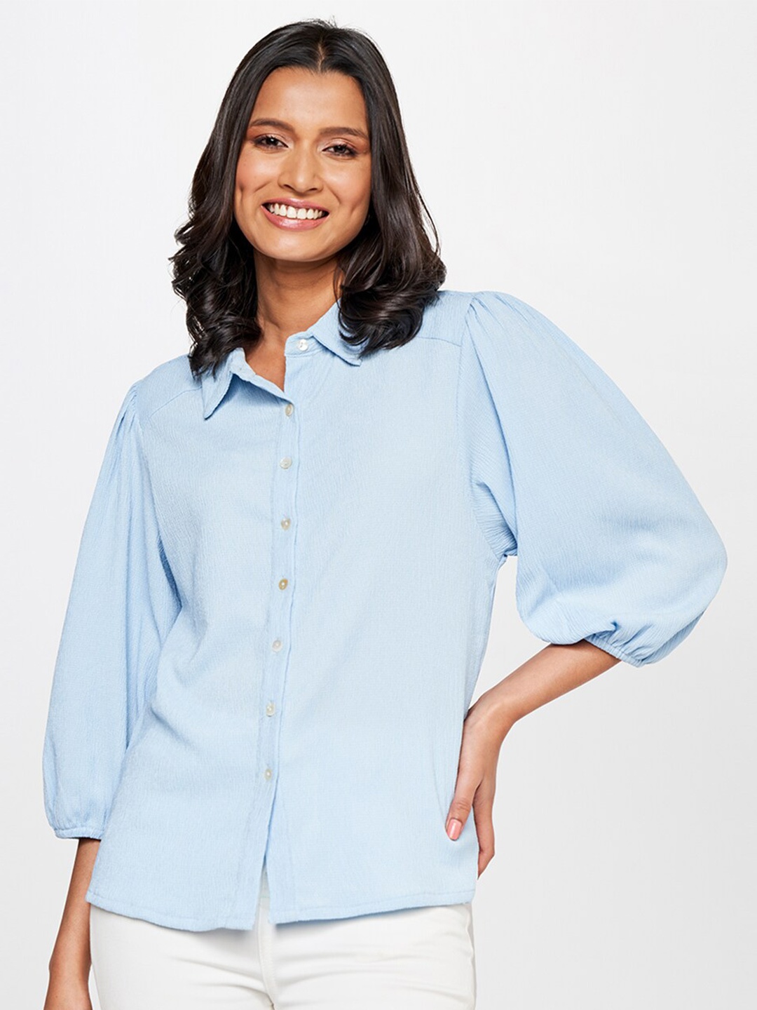 

AND Shirt Style Top, Blue