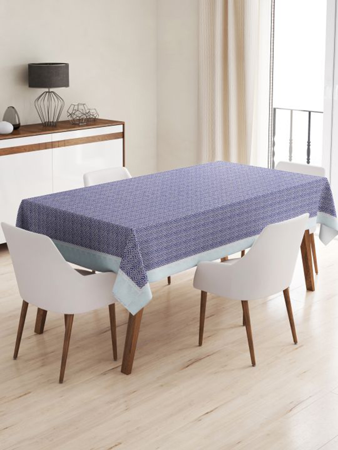 

BIANCA La-Italia Blue Printed Anti-Slip 6-Seater Table Cover