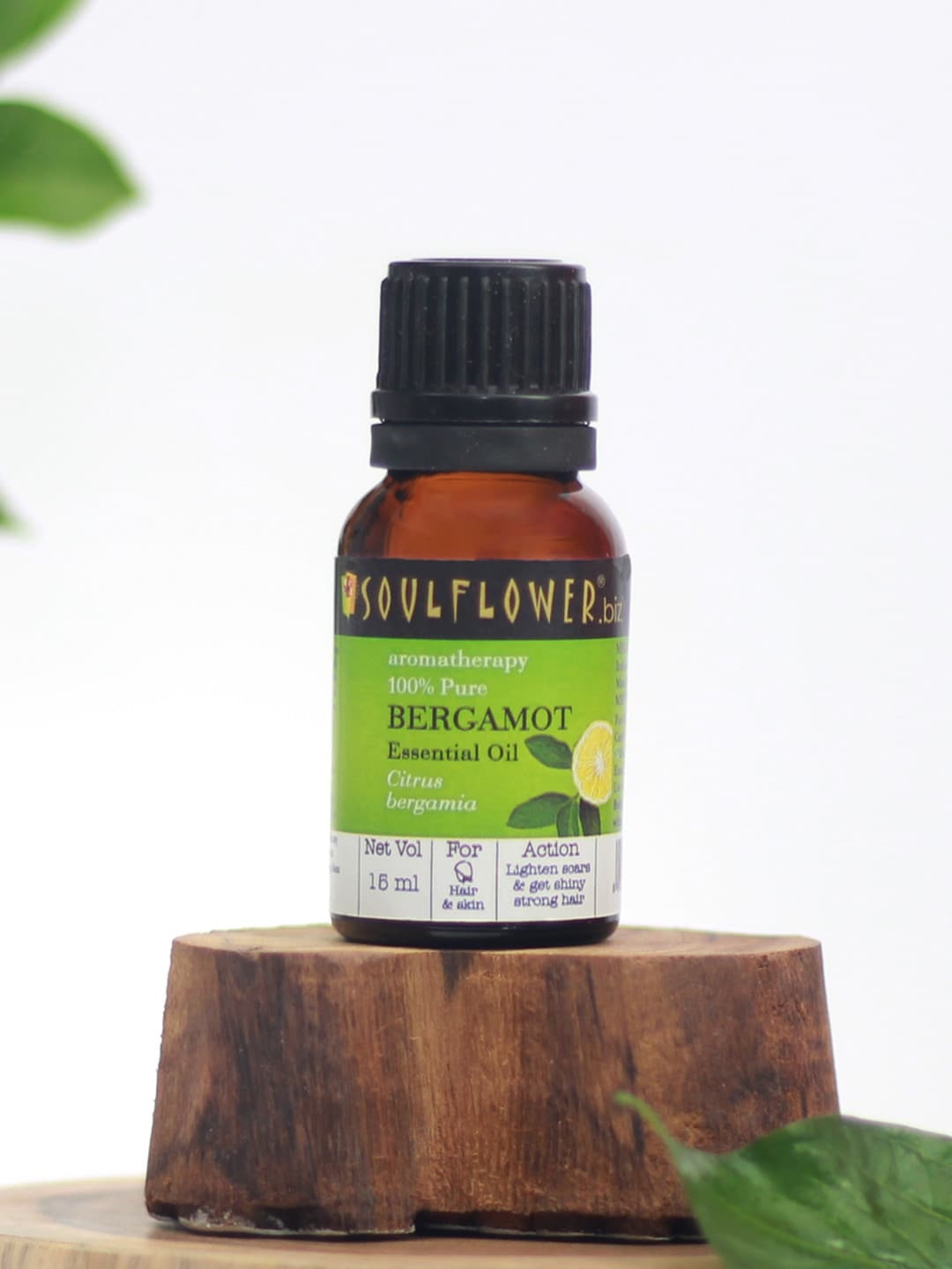 

Soulflower Set of 2 Bergamot Essential Oils 15 ml, Green