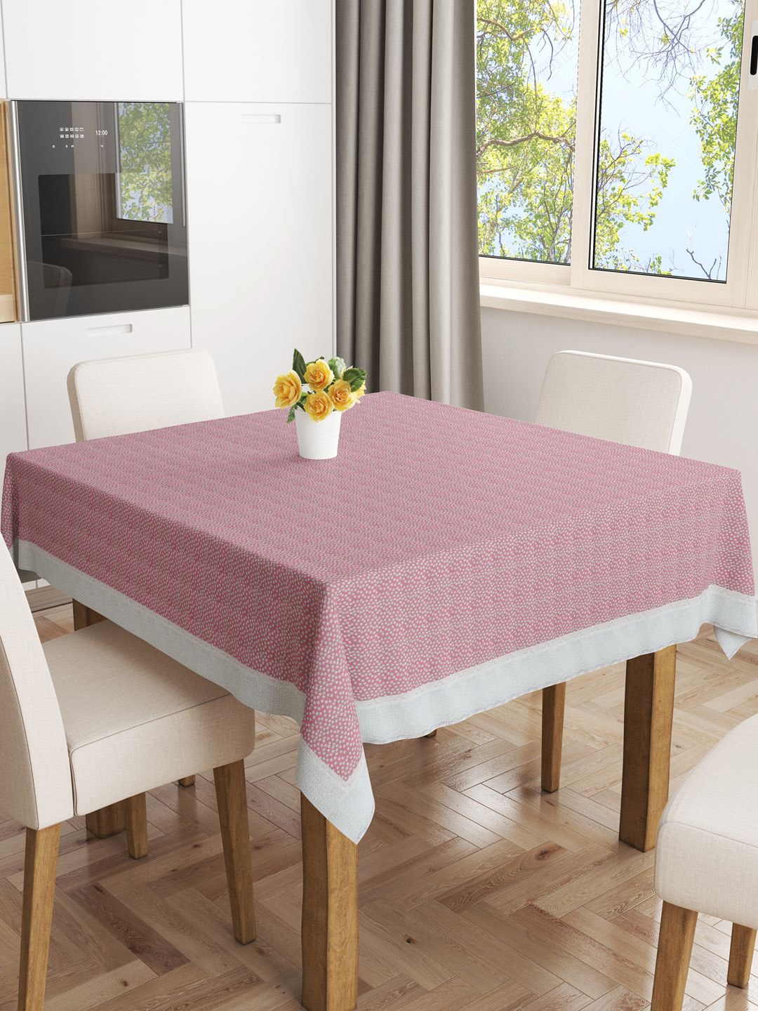 

BIANCA La-Italia Pink Printed Anti-Slip 4-Seater Table Cover