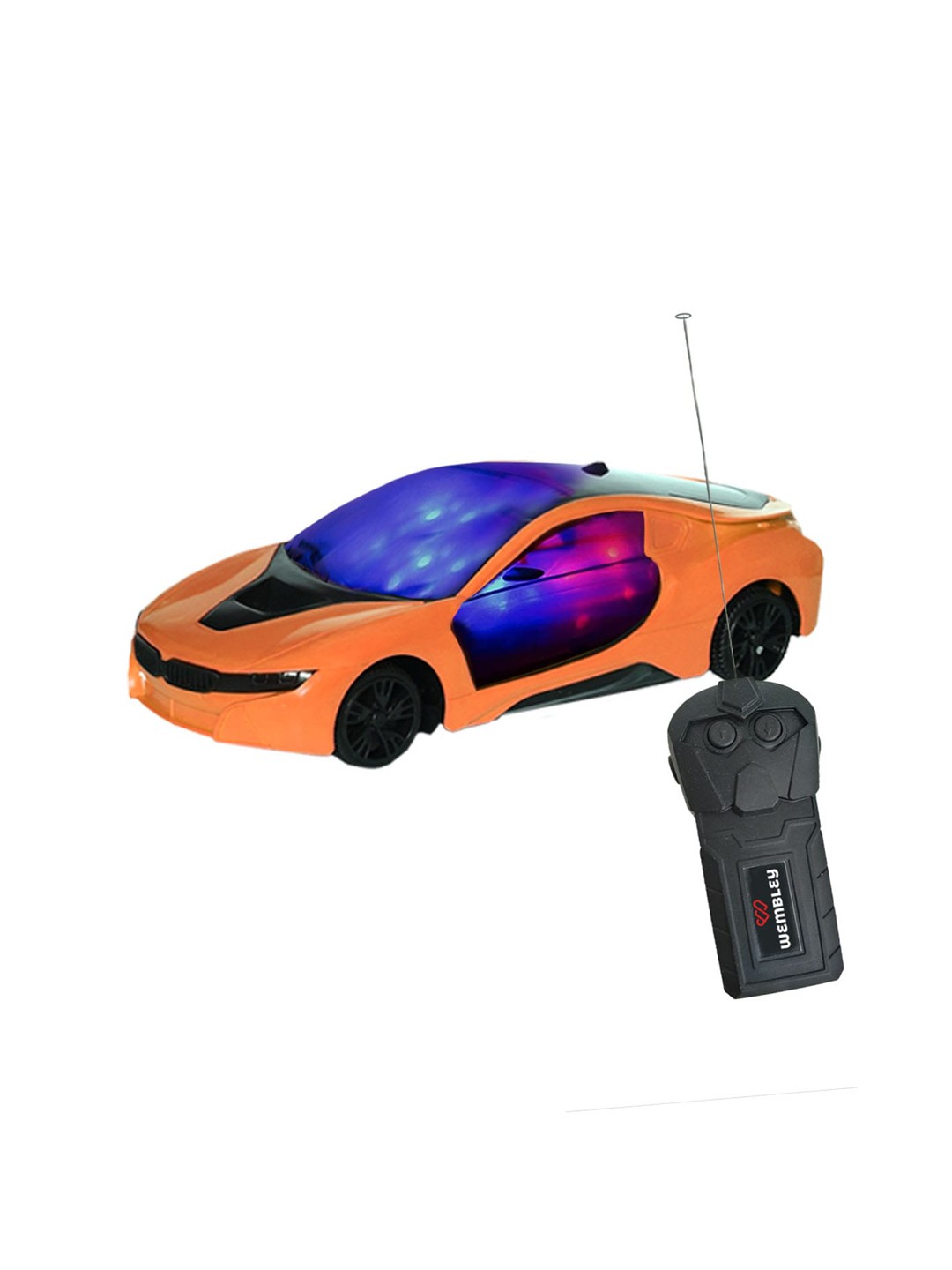 

WEMBLEY Kids Light Blaster Car Remote Control Car, Orange