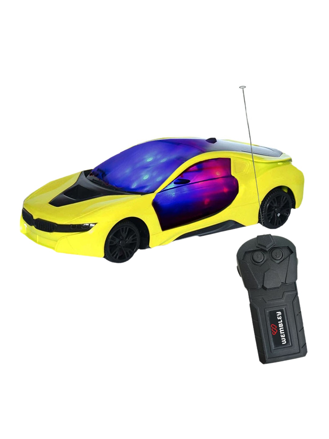 

WEMBLEY Kids Light Blaster Car Remote Control Car, Yellow