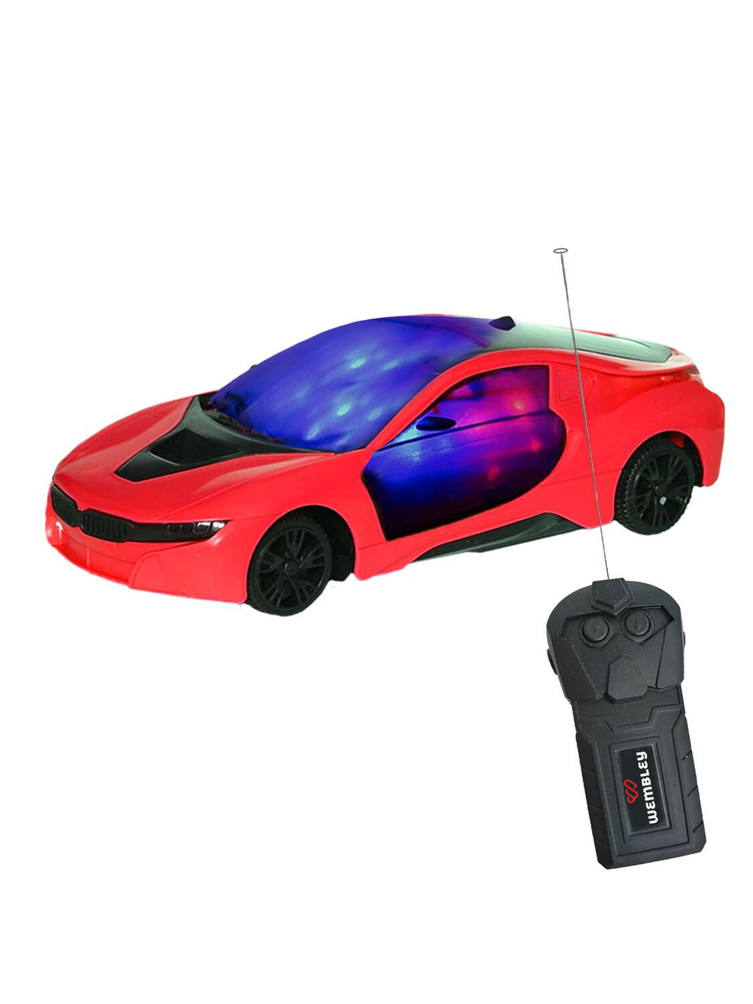 

WEMBLEY Kids Remote Control Light Blaster Toy Car, Red