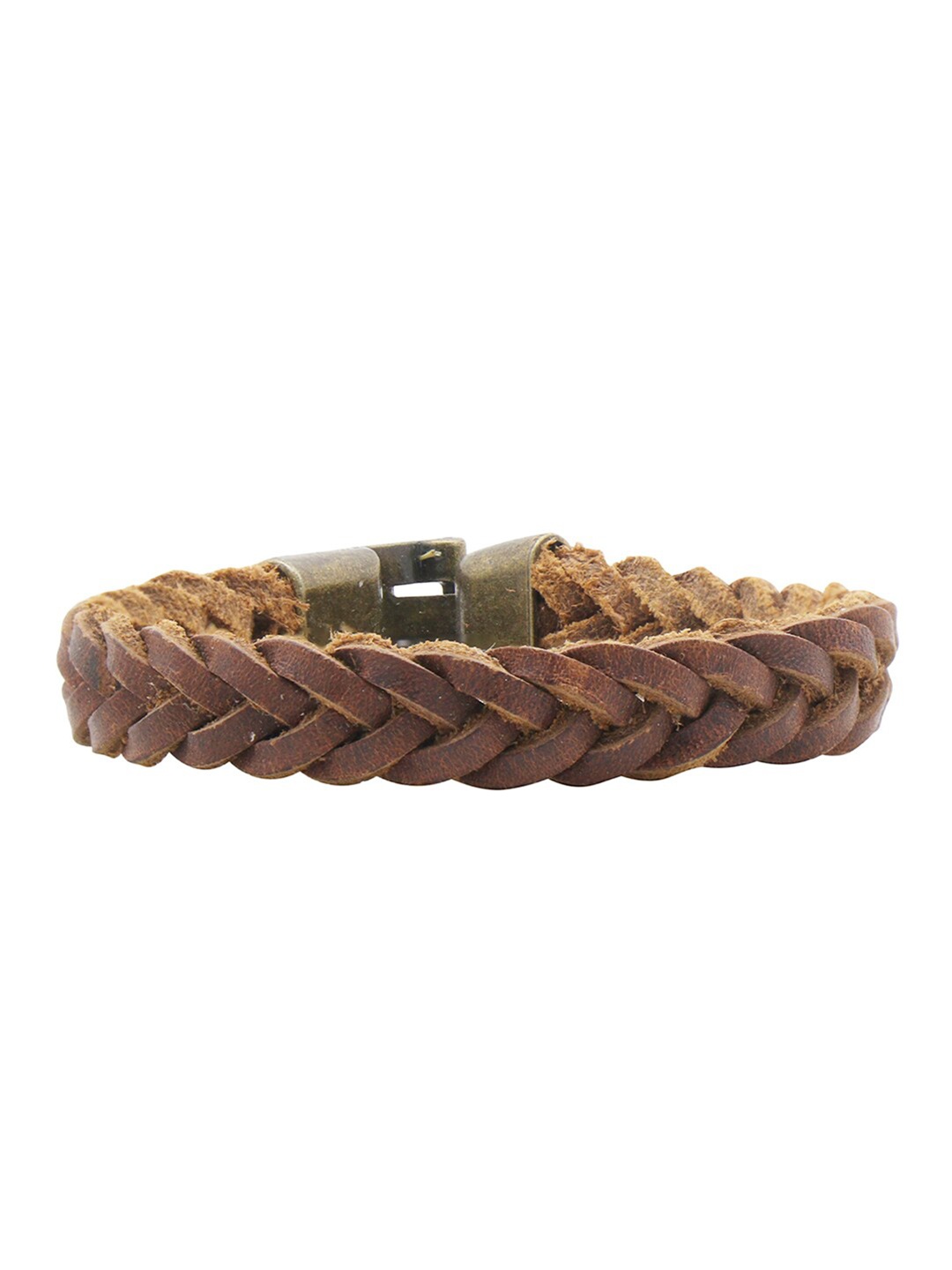 

JOKER & WITCH Men Leather Wraparound Bracelet, Brown