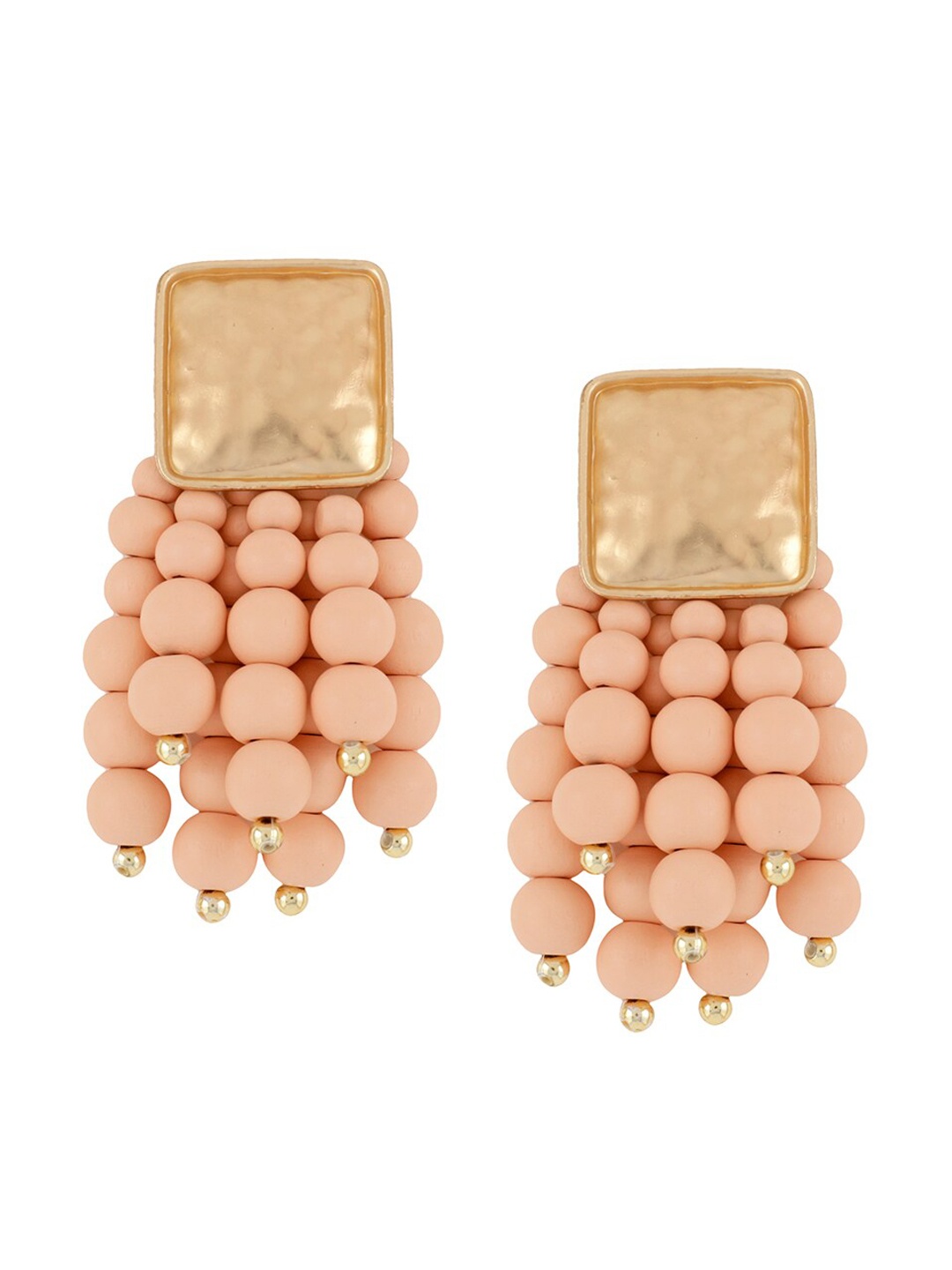 

JOKER & WITCH Contemporary Drop Earrings, Peach