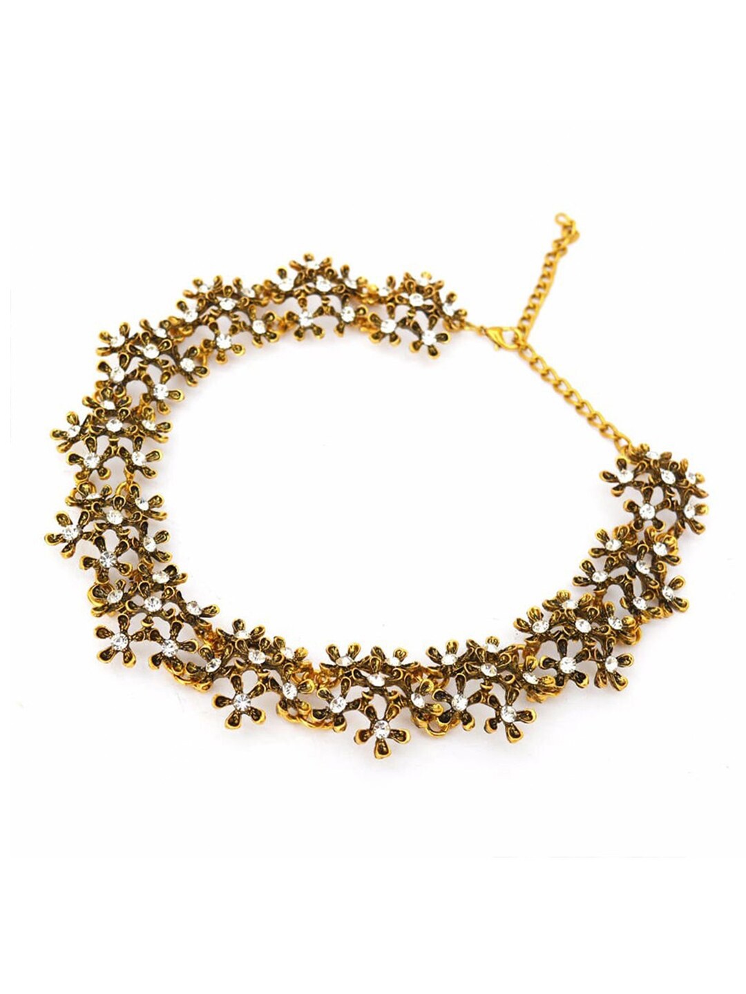 

JOKER & WITCH Women Gold-Plated Floral Necklace, White