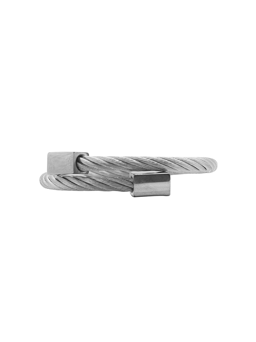 

JOKER & WITCH Men Twisted Kada Bracelet, Silver