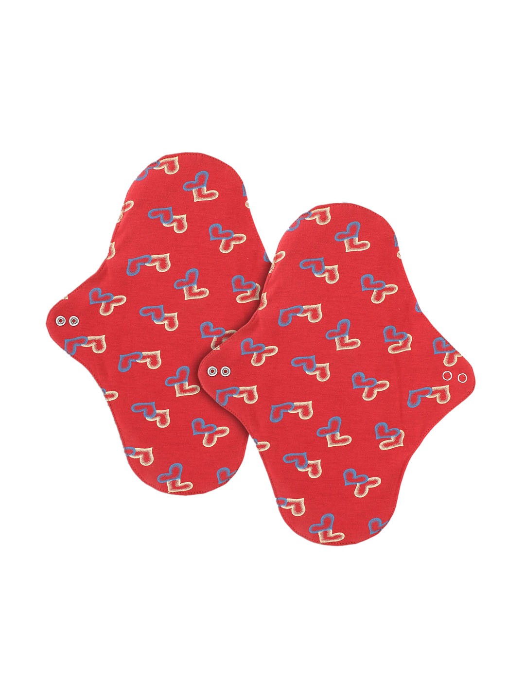 

CareDone Set Of 2 Leak Proof Reusable Sanitary Cloth Pads, Red