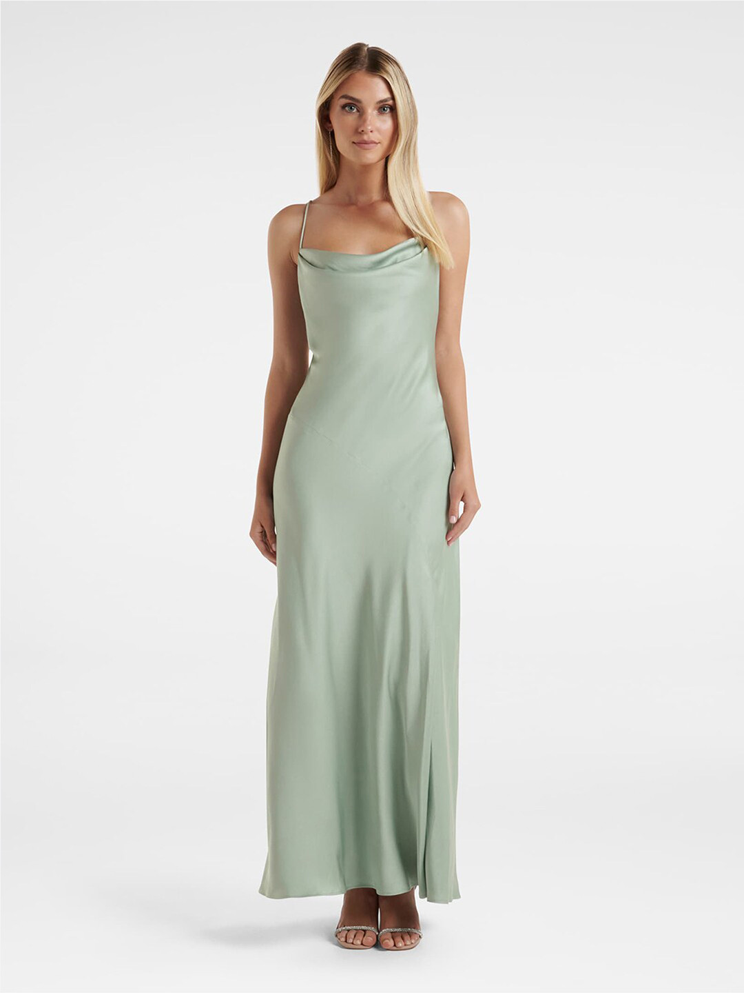

Forever New Satin Maxi Maxi Dress, Green