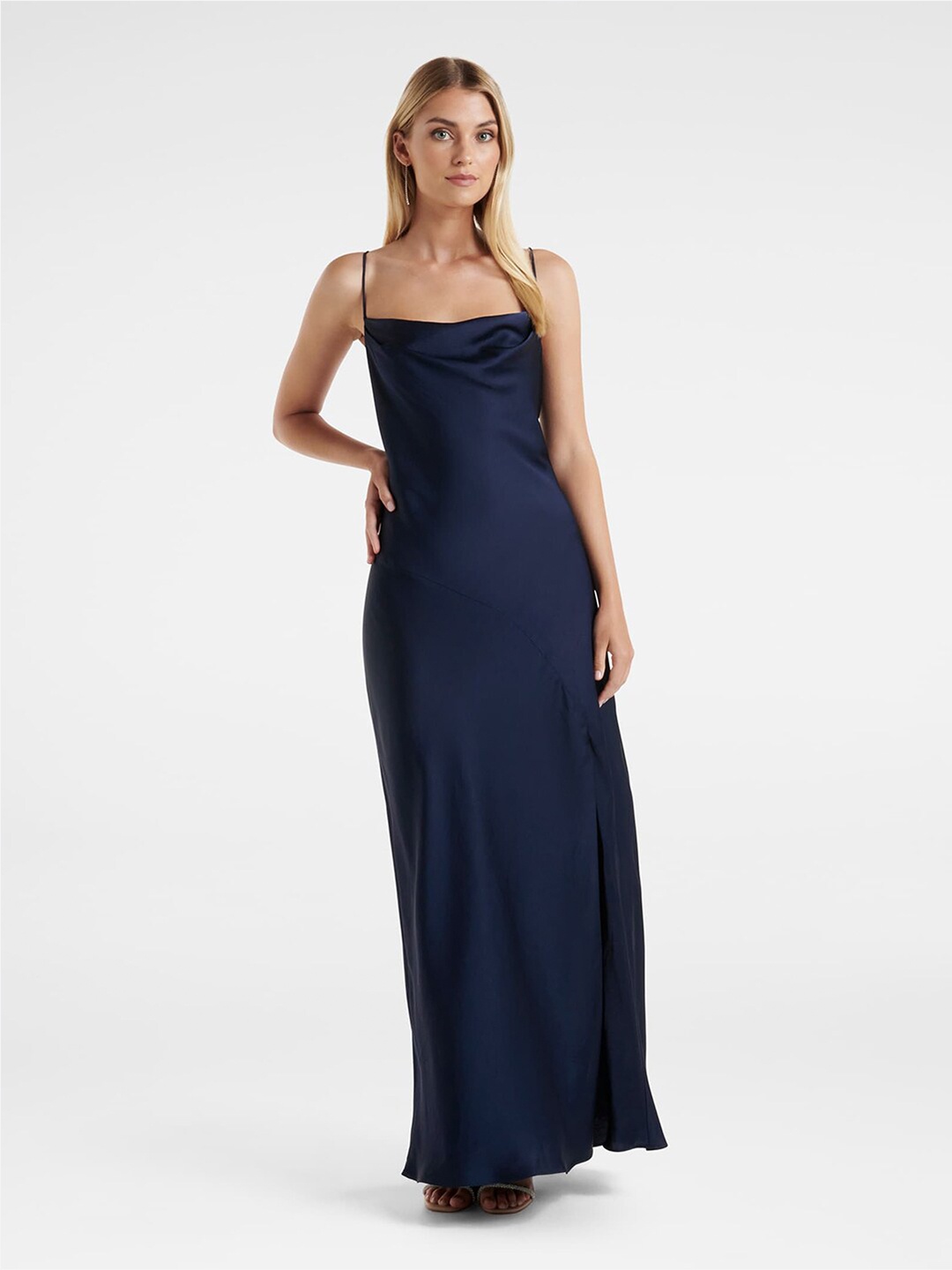 

Forever New Shoulder Straps Sheath Maxi Dress, Navy blue
