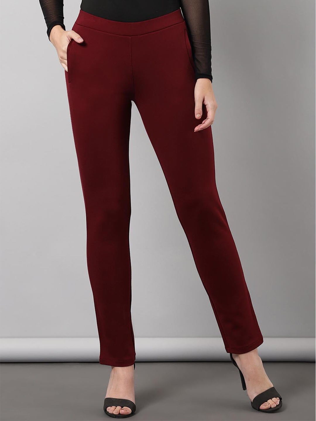 

Lakshita Women Plus Size Jeggings, Maroon