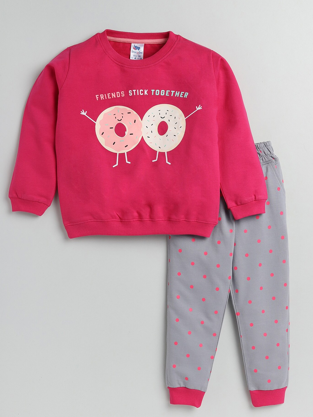 

Dear to Dad Girls Printed Pure Cotton T-Shirt & Joggers, Pink